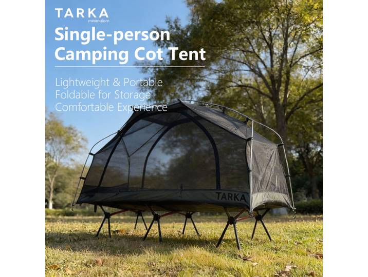 Tente de Camping pour une personne, tente de couchage Portable pour randonnée pique-nique avec moustiquaire, équipement de survie en plein air