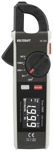 VOLTCRAFT VC-321 Stromzange kalibriert (ISO) CAT II 600 V, CAT III 300V Anzeige (Counts): 2000