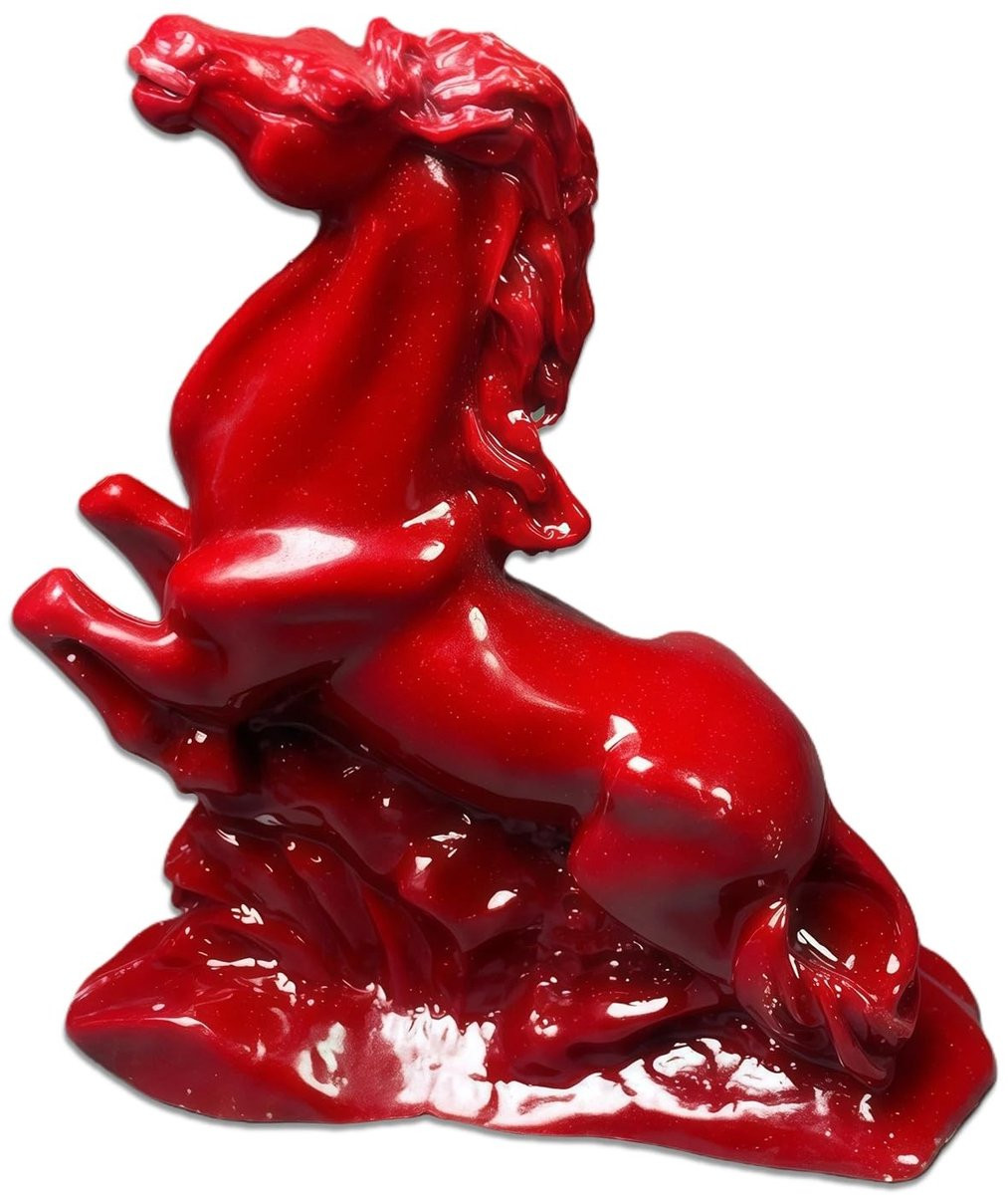 Rood Feng Shui Paardfiguur voor Succes en Welvaart