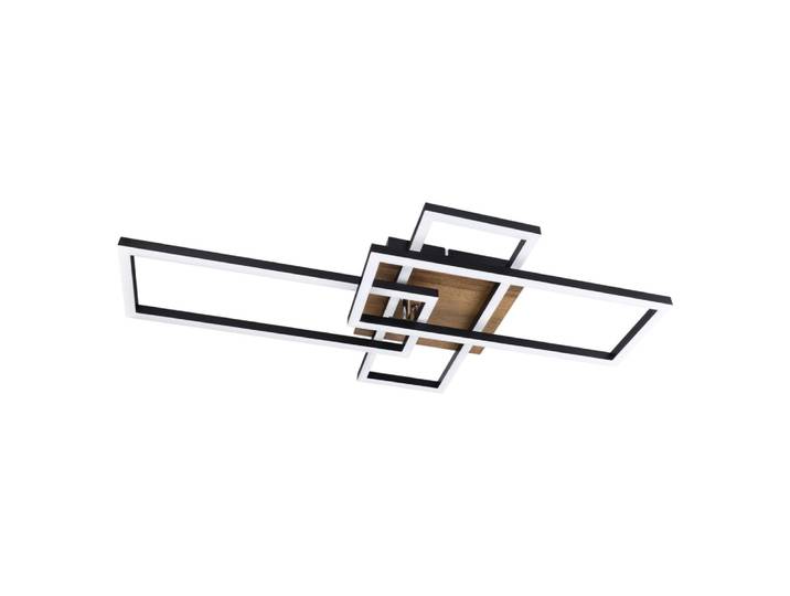 Plafonnier en fer aluminium noir 64.3x35x9.5cm led 36w