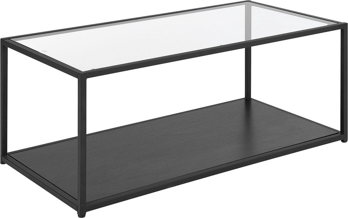 Beliani Medora Salontafel - Zwart - Glas