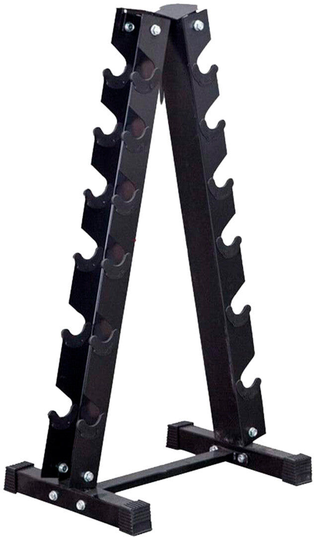 Fitness Tech Soporte vertical para 12 mancuernas . Negro