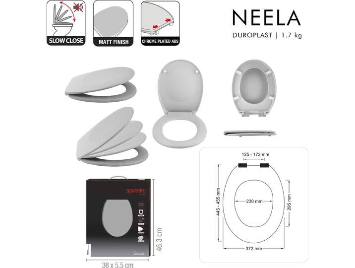 Spirella 10.21301, Verlängert, Harter Toilettensitz, Farbe Petrol, ABS, Duroplast, 371 mm, 455 mm