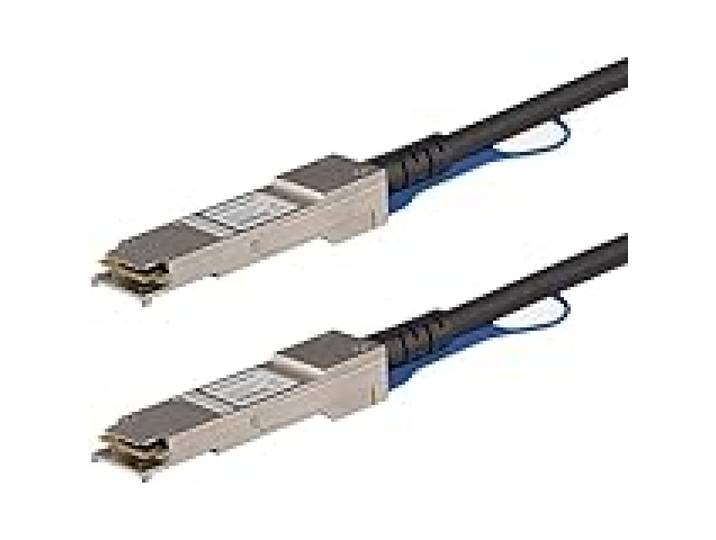 StarTech Câble DAC QSFP+ 50cm, Twinax Passif, Conforme MSA (QSFP40GPC05M)