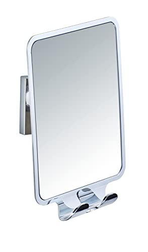 WENKO Vacuum-Loc Quadro Make-up spiegel, zilver en meerkleurig, B: 14 cm, H: 19,5 cm