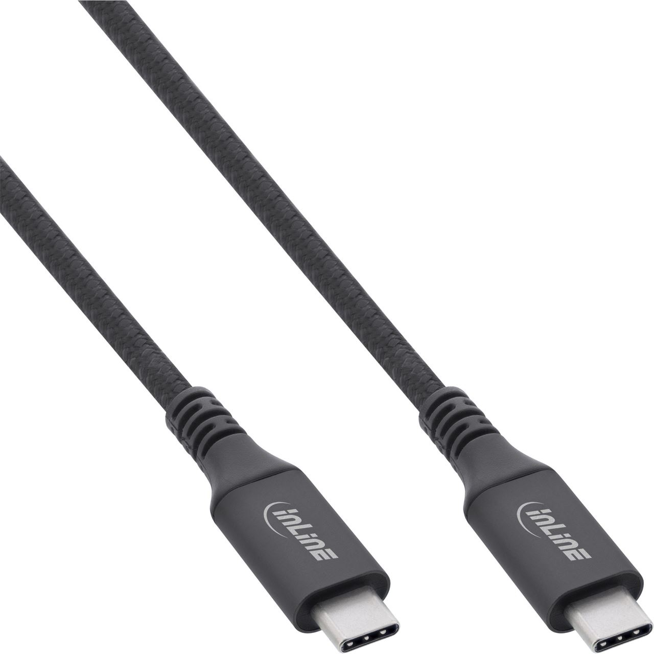 1.00m InLine USB4 Kabel, USB Typ-C Stecker/Stecker, schwarz