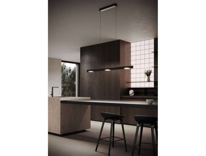 Suspension Inlay S1250 Linear, noir/doré - Light-Point LIGHT-POINT Design by Studio F.A. Porsche - Salle à manger - Aluminium