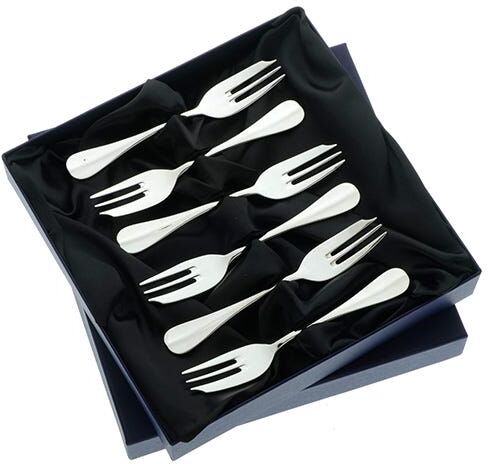 Arthur Price of England Baguette Sovereign Silver Plate Set of 6 Pastry Forks