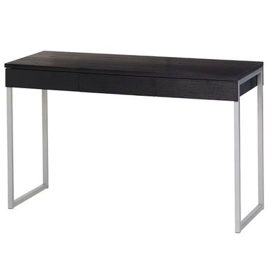 Ebuy24 Fula Schreibtisch 3 Schubladen schwarz Esche Dekor.