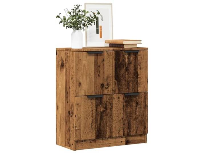 Molumvel Sideboard Altholz-Optik Kommode für Flur Wohnzimmer 60x30x70 cm Robuster Holzwerkstoff, Vielseitiger Stauraum, Schmale Bauweise