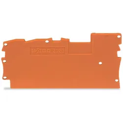Wago 2020-1392 Abschluss- und Zwischenplatte,1 mm dick,orange 20201392  - 25 Stück