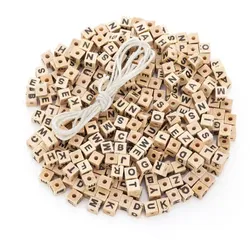 Buchstabenwürfel aus Holz, 8 mm, 300 Stück