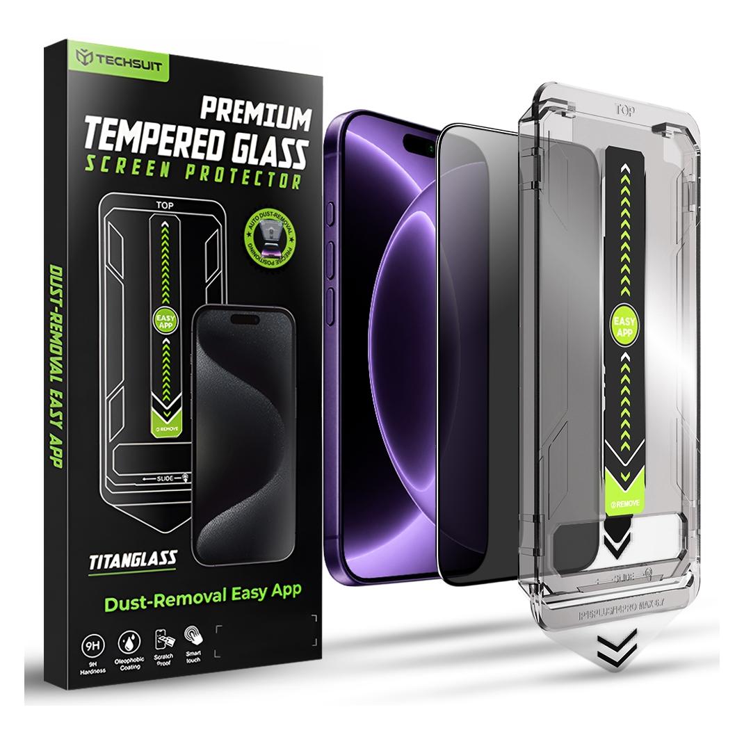 Techsuit - TitanGlass FullCover - iPhone 18 Pro - Privacy (Apple iPhone 18 Pro) (72257270)