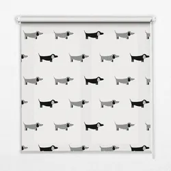 INNENROLLO - Fensterrollo - Rollo - 110x140 cm - Gezeichnete Hunde