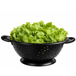 Seiher / Sieb Ø24cm in Schwarz für die Küche im Retro-Stil – 22180138*****Standort: JA-Regal