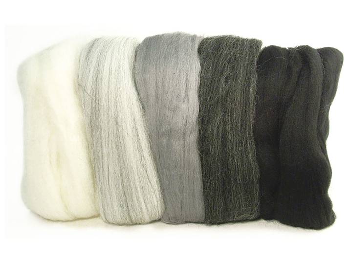 Rayher Merino-Kammzug Superfein 18 Mic 5 × 10 g