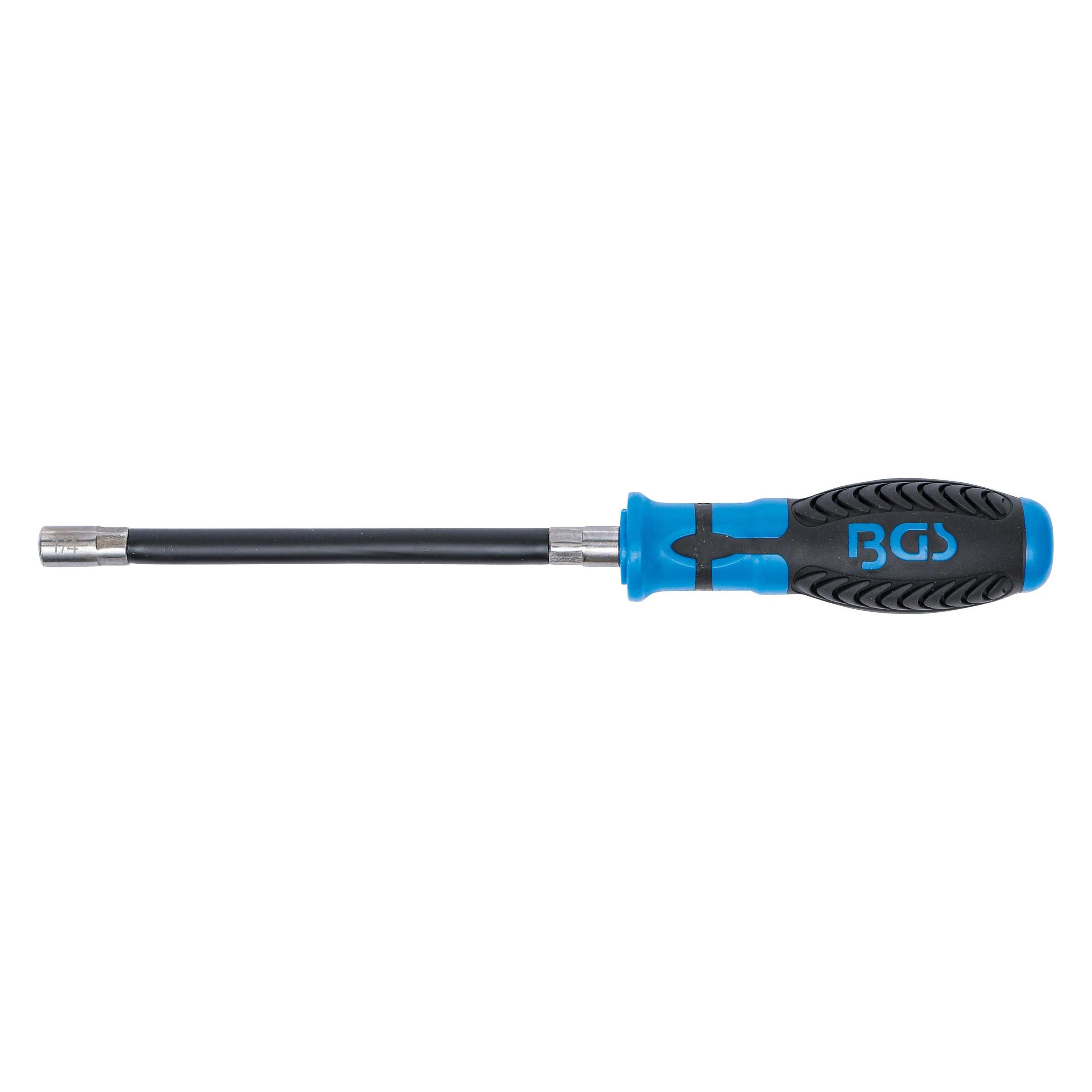 BGS Bit-Schraubendreher für Bits mit flexiblem Schaft Abtrieb Innensechskant 6,3 mm (1/4") (Innensechskant) (7829)