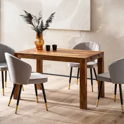 Esszimmertisch Erweiterbar FineBuy Esstisch 120 - 200 cm Holz Massiv Küchentisch