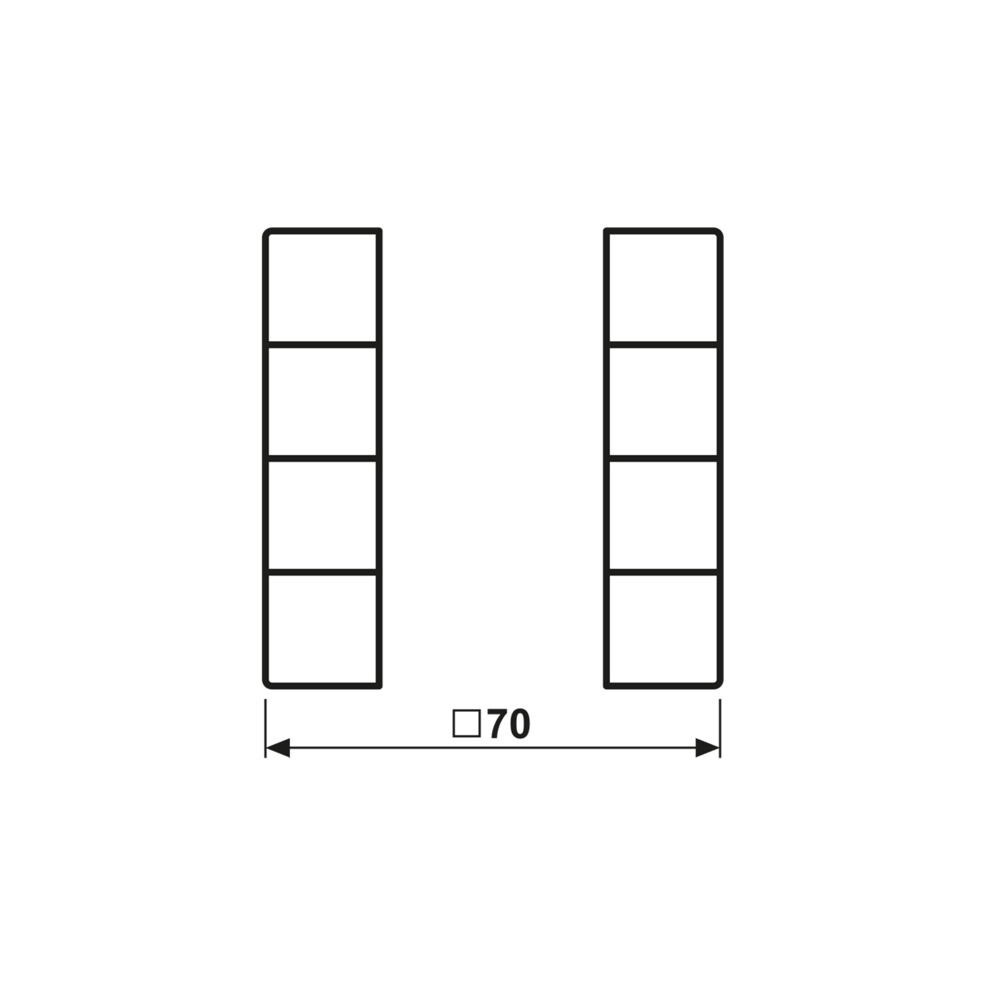 Jung Tastensatz komplett 4-fach LS504TSASWM)