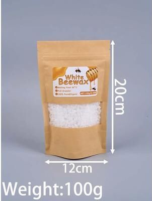 Uplift Treasures Pure Natural Beeswax Granules For DIY Candle Making With Wicks 100g