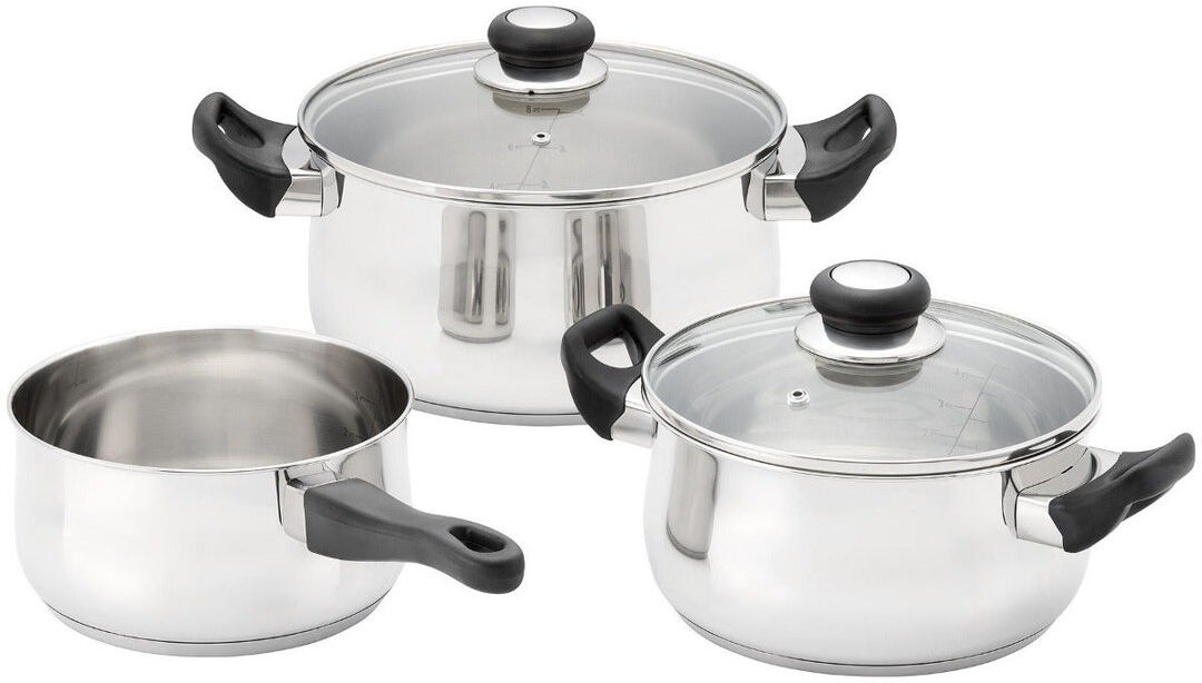 Judge Vista, 3 Piece Cookware Set Polished Steel 5