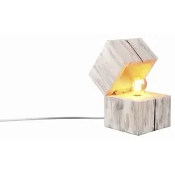Trio Tischleuchte Treasure Holz Weiß
