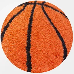 SPIELTEPPICH MATREI in Orange, mit Basketball-Motiv, Ø 120 cm
