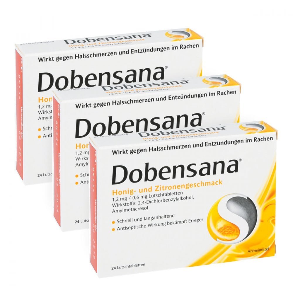 Reckitt Benckiser Deutschland GmbH Dobensana Honig und Zitronengeschmack 1,2mg0,6mg 24 stk 08100120