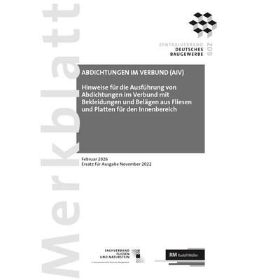 Merkblatt Abdichtungen im Verbund 2026-02, Zubehör von , RM Rudolf Müller Medien GmbH & Co. KG, 978-3-481-05158-7