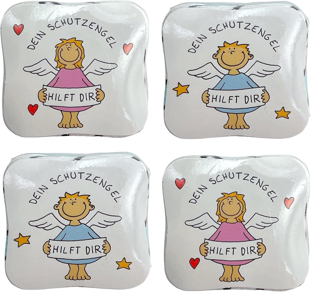 Set van 4 gekleurde katoenen magische handdoeken voor kinderen