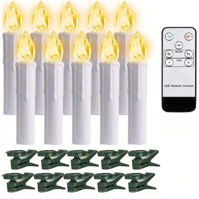 Inspired Living 200 Hour Flameless LED Candle With Remote Timer Warm Flickering Battery Operated Decorative Light white 30pcs