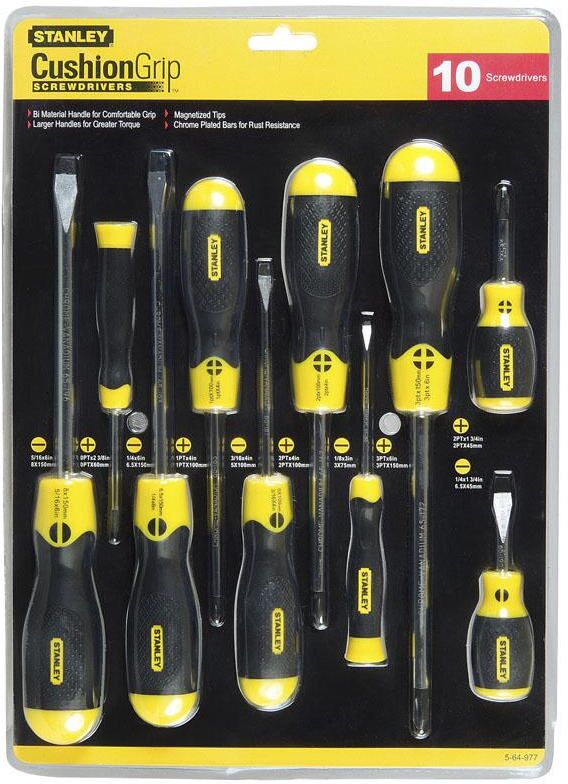 Schraubendreher STANLEY, schwarz, Stahl, Schraubendreher, Schraubendreher schwarz Einheitsgröße
