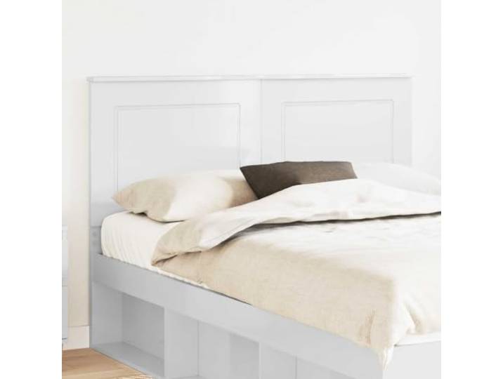 RJPLMFV Kopfteil, weiß, glänzend, 100 cm, Holz Höhenverstellbar, Wandbefestigung, minimalistisches Design, einfache Reinigung