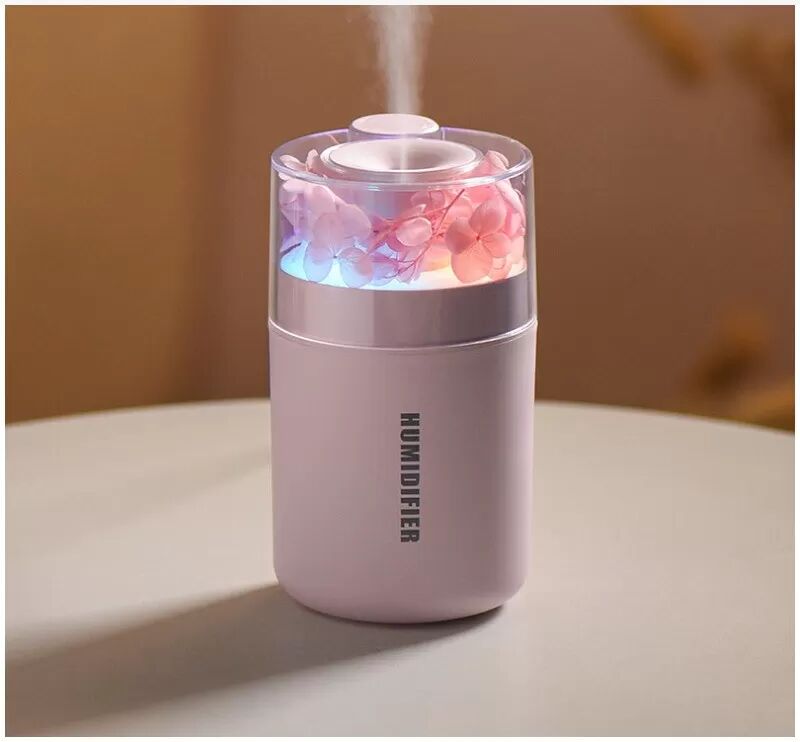 INF Großraum-Luftbefeuchter mit farbwechselndem Licht, ideal für Zuhause und Auto Rosa