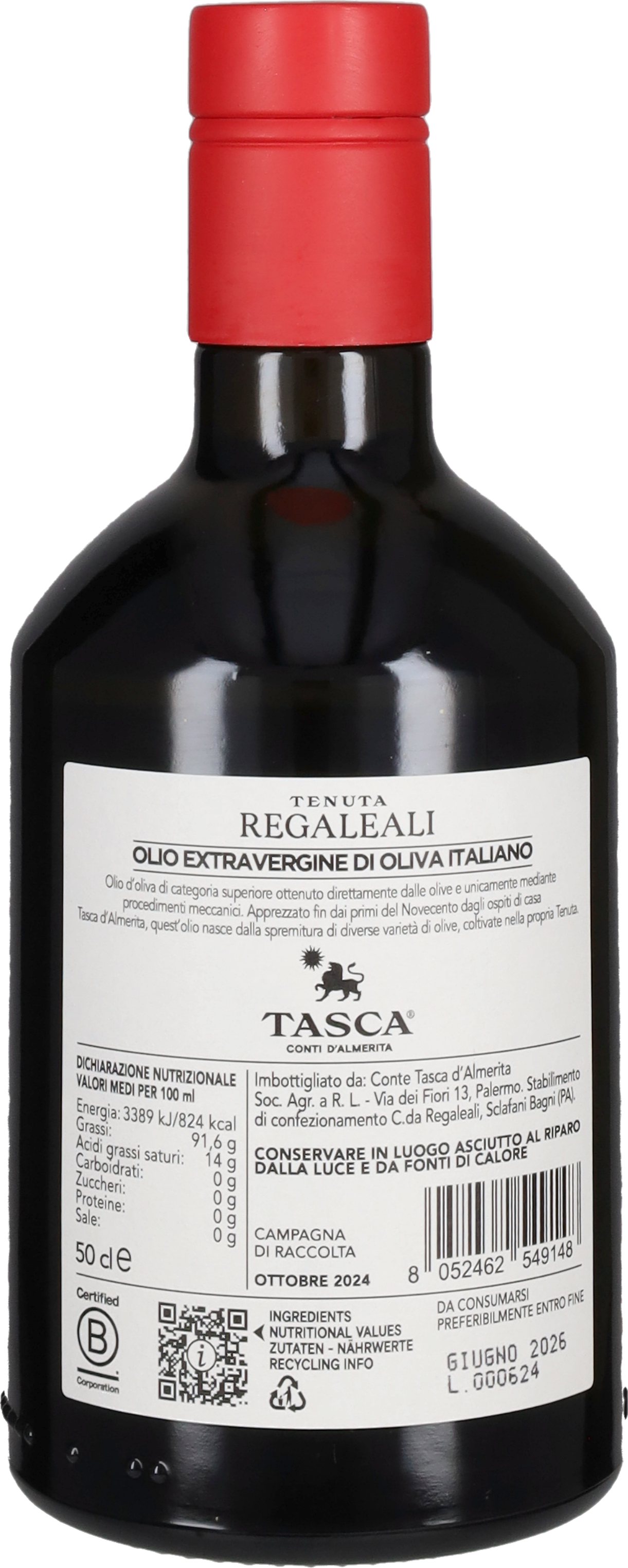 Olio EVO 'Regaleali' Tasca d'Almerita Raccolto 2025 - 50cl