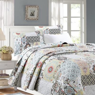 Cozy Line Home Fashions Moorea Patchwork Quilt Bedding Set
