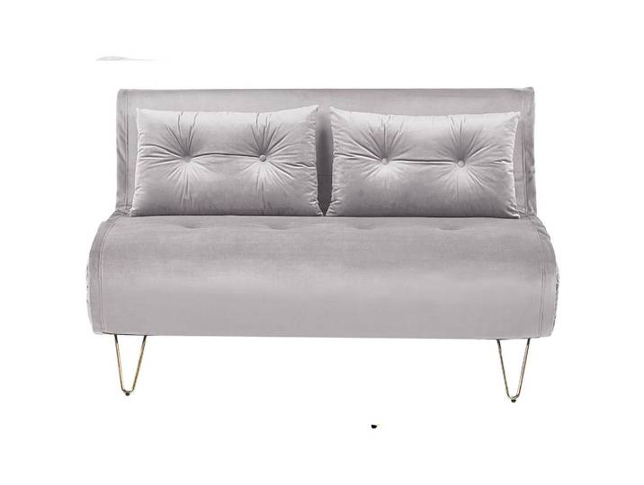 2-SITZER-SCHLAFSOFA Samtstoff Grau Vestfold