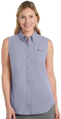 Columbia Women's Tamiami Sleeveless Shirt (Size XL) Twilight, Polyester