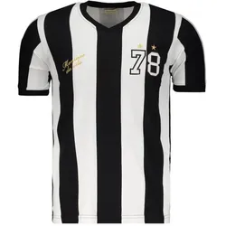 Retromania by Veris, Herren, Fussballtrikot, auswärtstrikot santos fc 1977/78 (L), Schwarz, Weiss
