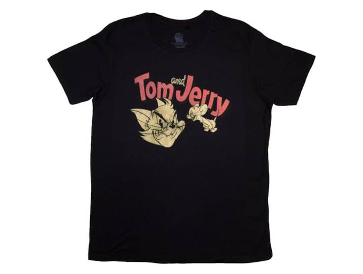 Tom And Jerry Retro Logo T Shirt S
