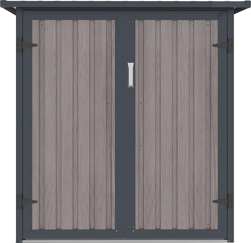 Metall-Fahrradunterstand aus verzinktem Stahl - Holz-Optik - 2,8 m² für 2 Fahrräder - NIKI