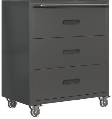 AISWORD Metal Storage Cabinet with Wheels - 3 Drawer Tool Cabinet for Garage, Office, and Home Organizer Solutions