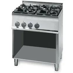 KBS Gastrotechnik Gas-Herd 19,5kW 4 Brenner offener Unterbau