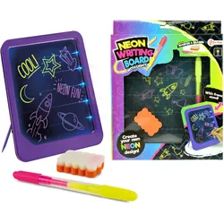 Toi-Toys 48059A - Neon beleuchtete Schreibtafel (mit Marker und Schwamm)