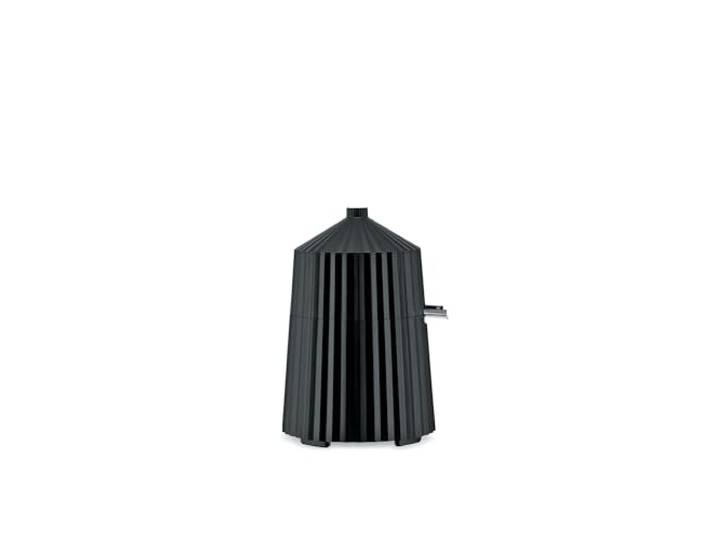 Alessi Plissé MDL07 B/UK – Design Elektrische Zitruspresse aus thermoplastischem Harz, britischer Stecker, 80 W, Schwarz