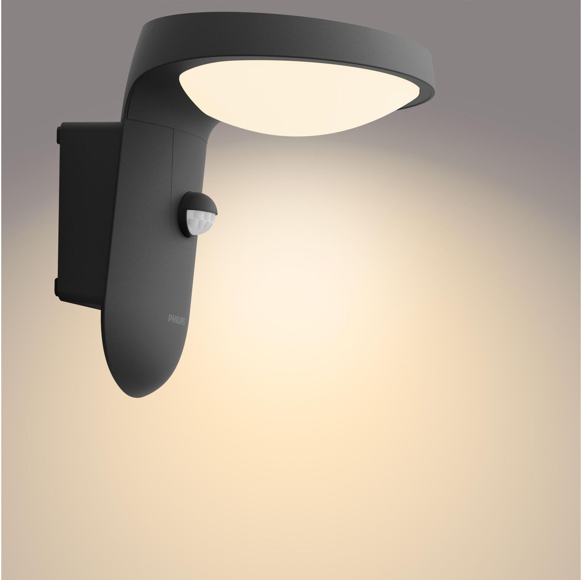 Philips LED Wandleuchte "Tyla IR Solar Ultra-Efficient", grau, H: 18,8cm, Leuchten, LED Wandleuchte grau H: 18,8cm