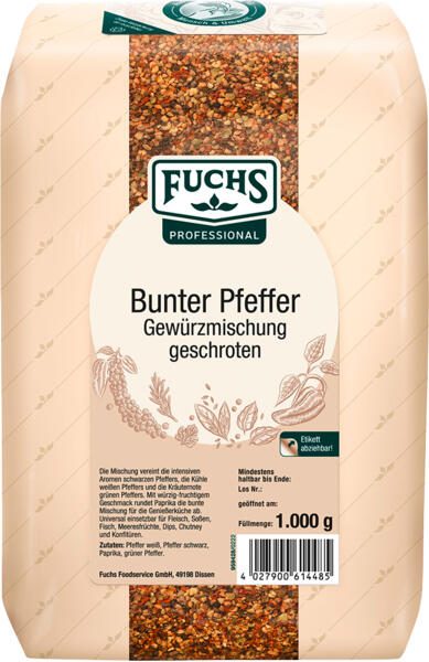 Fuchs bunter Pfeffer geschrotet 1,0 kg 380785007