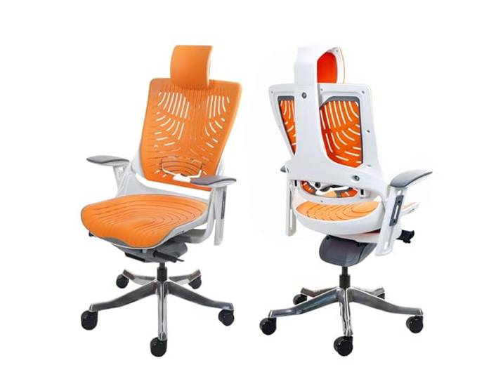 Mendler Bürostuhl MERRYFAIR Wau 2b, Hartschale - orange