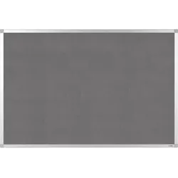 Viking Pinnwand Nicht magnetisch Wandmontage Filz 120 (B) x 0,81 (T) x 90 (H) cm Aluminium Grau