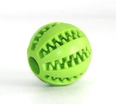 Uplift Picks Natural Rubber Dog Treat Dispensing Ball Interactive Chew Toy For Teeth Cleaning green 5cm
